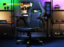 Oyun kreslosu "KRESLO GAMING 2E CHAIR HEBI BK/GREEN"