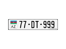 Avtomobil qeydiyyat nişanı - 77-DT-999