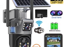 4G tam simsiz solar PTZ360° 2 kamera 12MP/4K+64GB