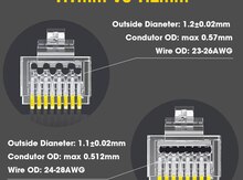 Zoerax Cat6 Rj45-23 awg (outside diameter 1.2mm) 1000 Mbps