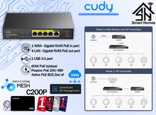 Cudy 2-IN-1 Gigabit VPN Router / AP Controller with 4 PoE+ Ports C200P
