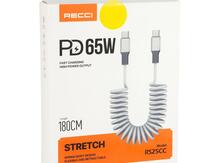 Recci Type-C to Type-C (spiral) kabel RS25CC PD 65W