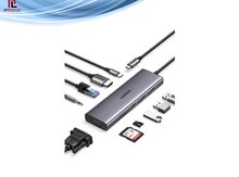 15601 UGREEN USB C Hub, 10-in-1 USB-C Dongle with 4K HDMI & VGA Dual Monitor