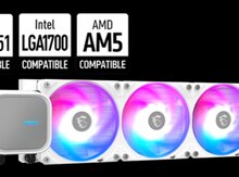 MSI MAG CORELIQUID A13 360 White 3xARGB GEN2 Fan, TDP 320W, LGA 1851/1700 /AM5/AM, Pump Speed 3800