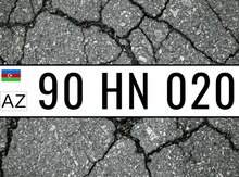 Avtomobil qeydiyyat nişanı - 90-HN-020