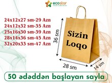 Loqolu kraft çanta