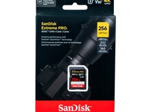 SD Kart "SanDisk 256GB Extreme PRO SDXC UHS-I Card - V30, 4K UHD, SD Card - SDSDXXD-256G-GN4IN "