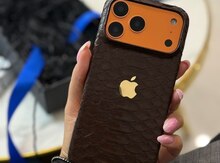Apple iPhone 17Pro/17ProMax case (təbii biton ilan dərisi)