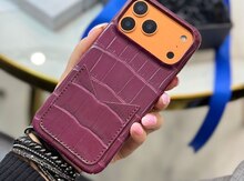 Apple iPhone 17Pro/17 Pro Max case (təbii timsah dərisi)