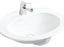 GÜRAL bütöv 44×58 oval masaüstü əl yuyan