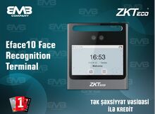 ZKTeco EFace10 Üz tanıma ilə giriş nəzarət və işçi davamiyyət terminalı