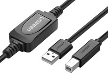 Printer kabeli 10374 UGREEN USB 2.0 A Male to B Male Active Printer Cable 10m (Black) US122