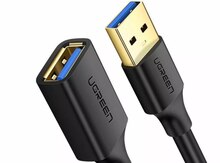 USB kabel uzadıcı "30126 UGREEN USB 3.0 Extension Male Cable 1.5m (Black) US129"