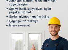 Plastik qapı və pəncərə ustası