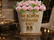 Daş tozundan hədiyyəlik dekor güllər