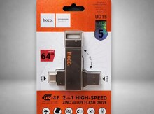 Hoco UD15 64GB USB 3.2 2-in-1 Flash Drive (USB-A + Type-C)