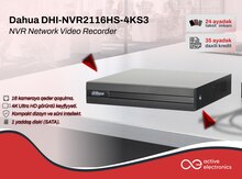 Dahua DHI‑NVR2116HS‑4KS3 – 16‑kanallı IP qeydiyyat cihazı