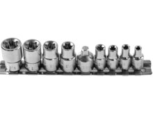TORX uclu başlıqlar dəsti 1/4”, 3/8”, 9 ədəd Högert HT1A884