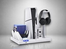 PS5 üçün çoxfunksiyalı stend – soyuducu, şarj və disk saxlama standı PG-P5S028