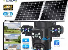 4G Sim kartlı Solar 360°FHD Kamera 12MP/4K+64GB