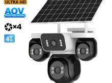 4G Sim kartlı Solar 360°FHD Kamera 12MP/4K+64GB