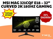MSI MAG 321CQF E18 – 32” CURVED 2K 180Hz Gaming