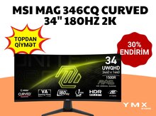 MSI MAG 346CQ Curved 34" 180Hz 2K