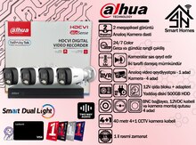 Dahua iki tərəfli danışıq analoq dördlük kamera dəsti 