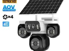 4G Sim kartlı Solar 360°FHD Kamera 12MP/4K+64GB