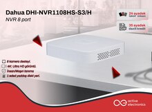 Dahua DHI‑NVR1108HS‑8P‑S3/H – 8‑kanallı PoE IP video qeydiyyat cihazı