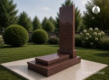 Qırmızı qranit ilə qəbir və məzar daşları
