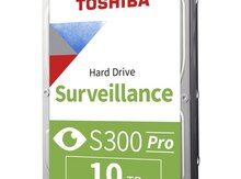 Toshiba 10TB S300 PRO 7200 rpm SATA III 3.5" Internal Surveillance HDD