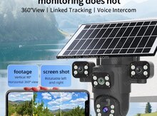 4G solar PTZ360° 4 kamera 12MP/4K+64GB
