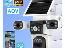 4G solar PTZ360° 4 kamera 12MP/4K 64GB