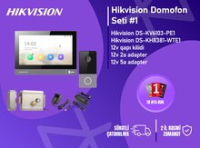 Hikvision DS-KH8381-WTE1 + DS-KV6103-PE1(C) — IP video domofon seti