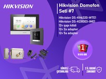 Hikvision DS-KH6320-WTE1 + DS-KD8003-IME1 Flush — IP Domofon dəsti
