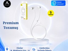 Qulaqlıq Baseus Encok CZ11 Type-C Wired Earphones Moon White