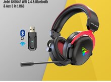 RGB Gaming qulaqlıq Jedel GH564P USB 7.1 Surround BT & 2.4 Wireless