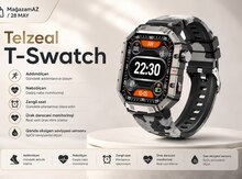 Ağıllı saat Telzeal T-Swatch Black