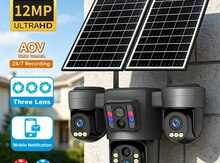 4G Sim kartlı Solar 360°FHD Kamera 12MP/4K+64GB