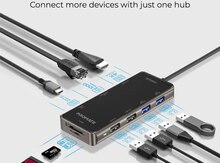 (Çevirici) Promate Compact 9-in-1 Multiport USB-C Hub PrimeHub-Go