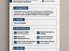 SMM menecer işi axtarıram