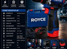 Akkumulyatorlu drel ROYCE 