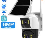 4G Solar günəṣ paneli 2 kamera 12MP/4K+64gb