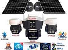 4G Solar günəṣ paneli 4 kamera 12MP/4K+64GB