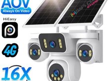 4G Solar günəş paneli 4 kamera 12MP/4K 64GB