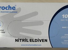 Broche mavi əlcək
