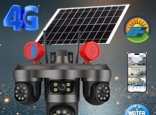 4G Solar günəṣ paneli 4 kamera 12MP/4K+64gb