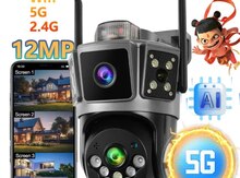 Wi-Fi PTZ360° çöl 2 kamera 8MP/4K+64GB