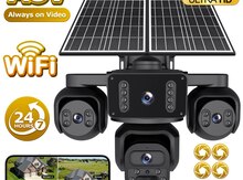 4G Solar günəş paneli 4 kamera 12MP/4K 64GB